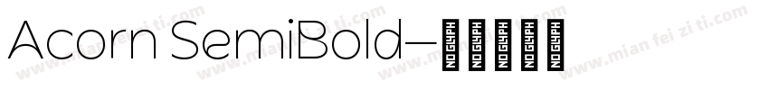 Acorn SemiBold字体转换
